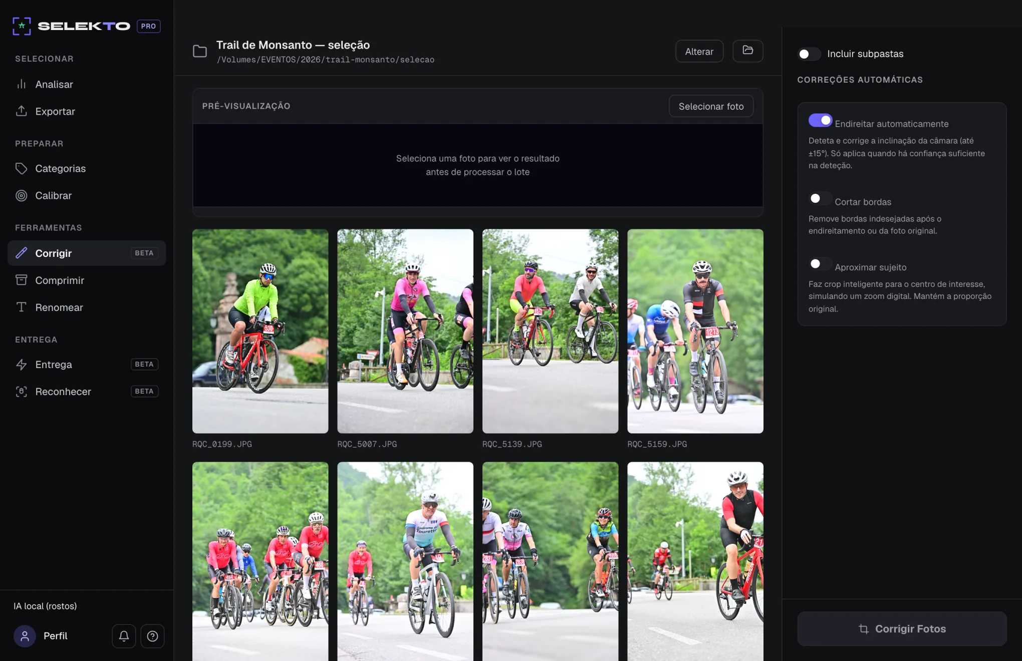 Selekto Pro 4.0 — Corrigir